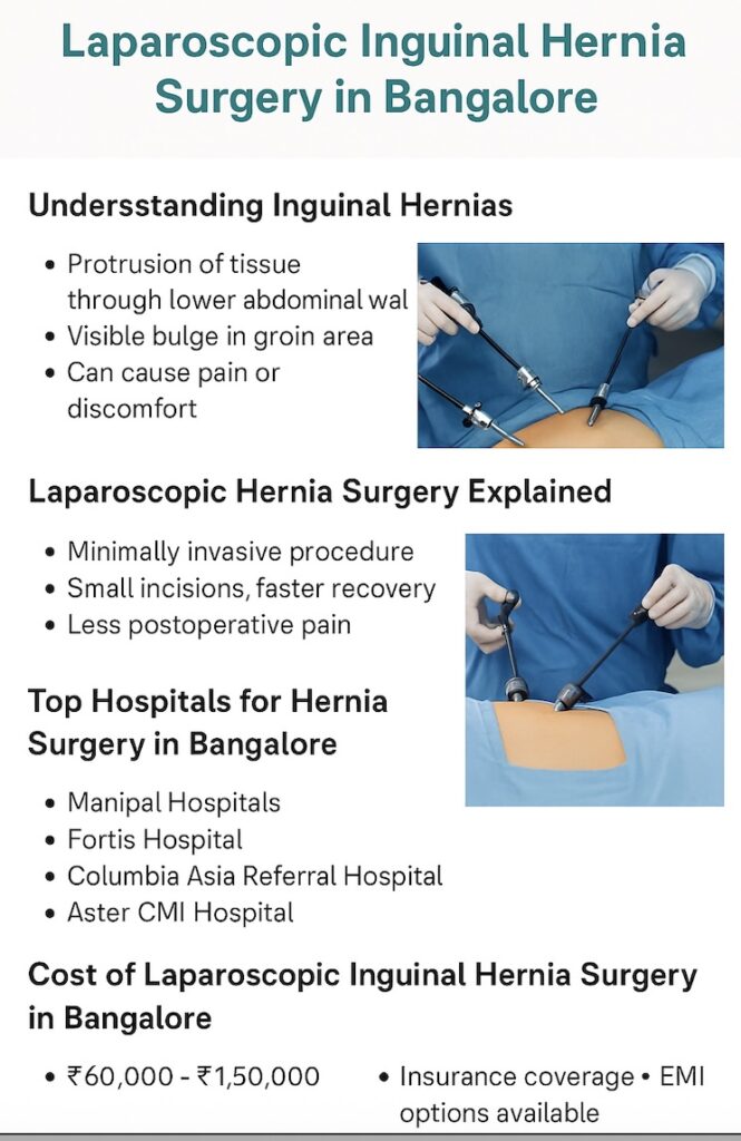 Laparoscopic inguinal hernia surgery in Bangalore